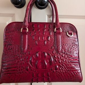 New Brahmin Vintage Red Marissa Satchel